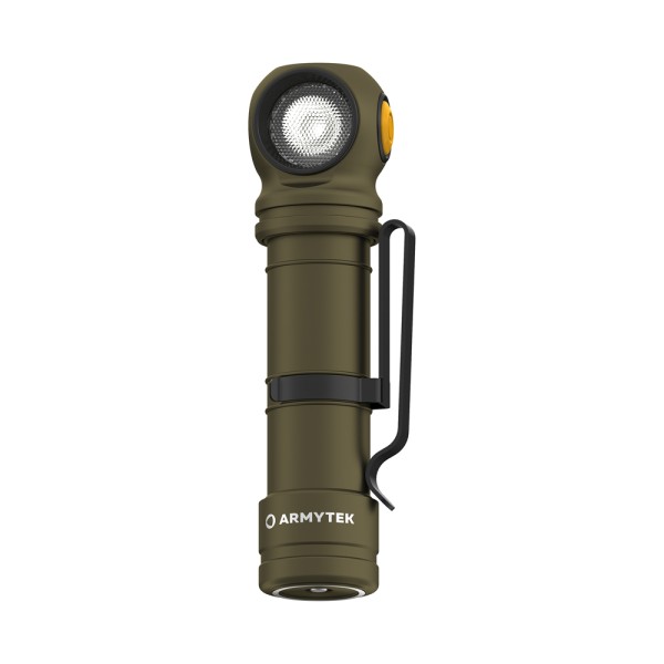 Die Armytek Wizard C2 Pro Max XHP70.2 (kaltweiß) - Gehäusefarbe oliv